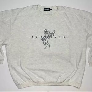 Ashworth *Vintage* Mens Gray Pullover Sweater sz Large Made in USA.